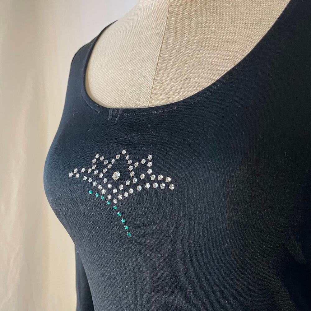 Vintage 1970s Young Edwardian by Arpeja Black Knit Dress SM - Picture 3 of 11